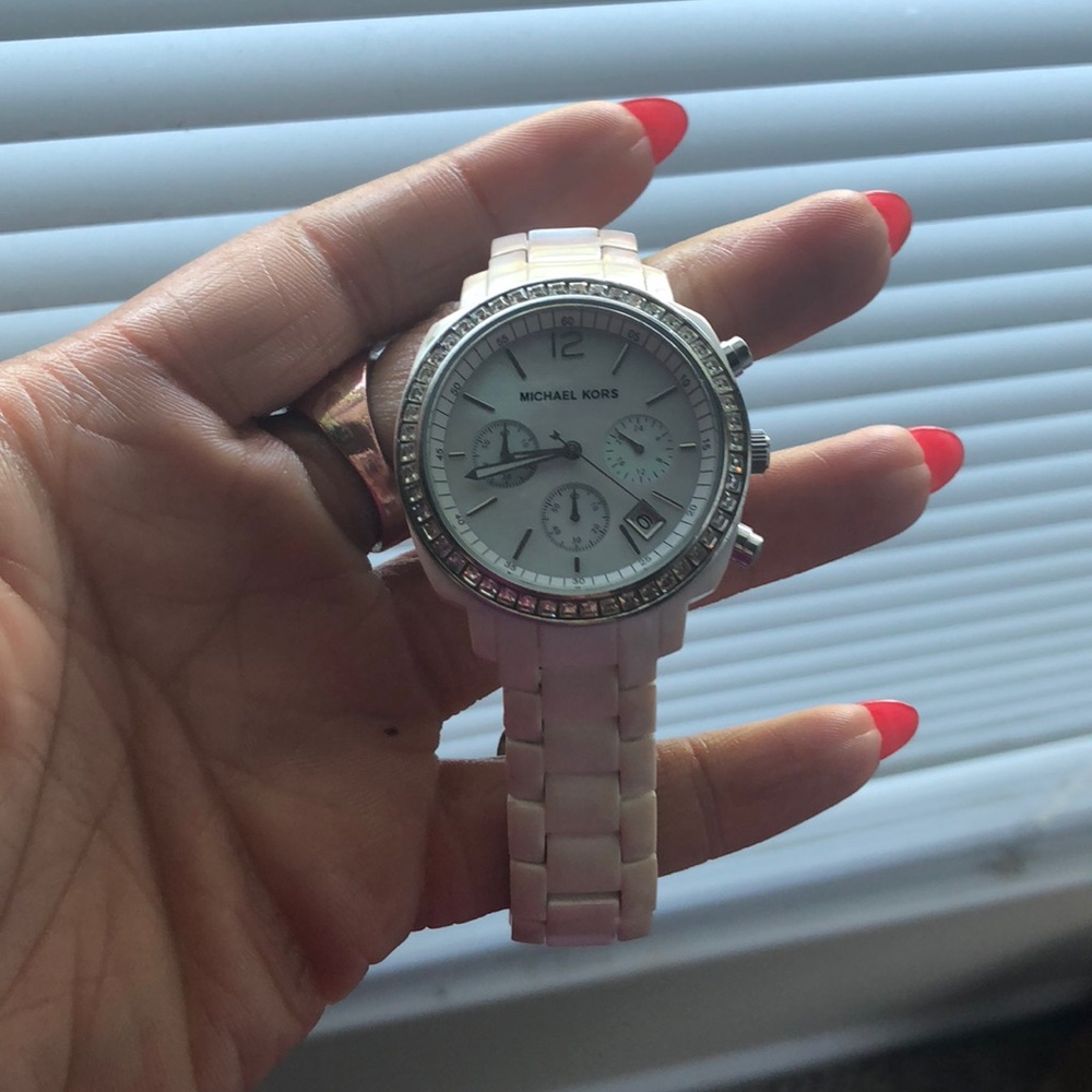 White Michael Kors watch